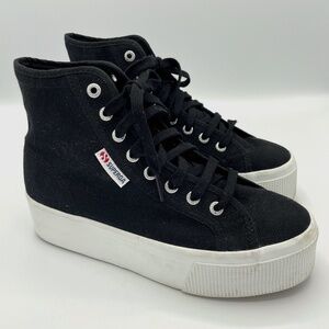 Superga Women's 2708 High-Top Sneakers in Black Women's Size 7